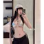 Bikini 2 mảnh tam giác ánh bạc sáng nhũ hot (che tên)
