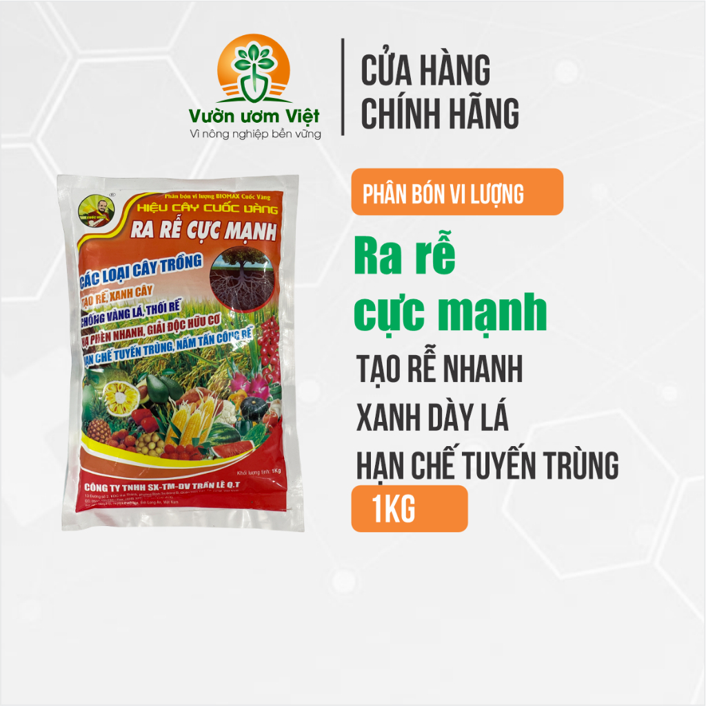 Phân bón Ra Rễ Cực Mạnh đậm đặc tưới được 1000 lít nước cho cây xanh tốt, ra rễ mạnh, lá xanh mướt