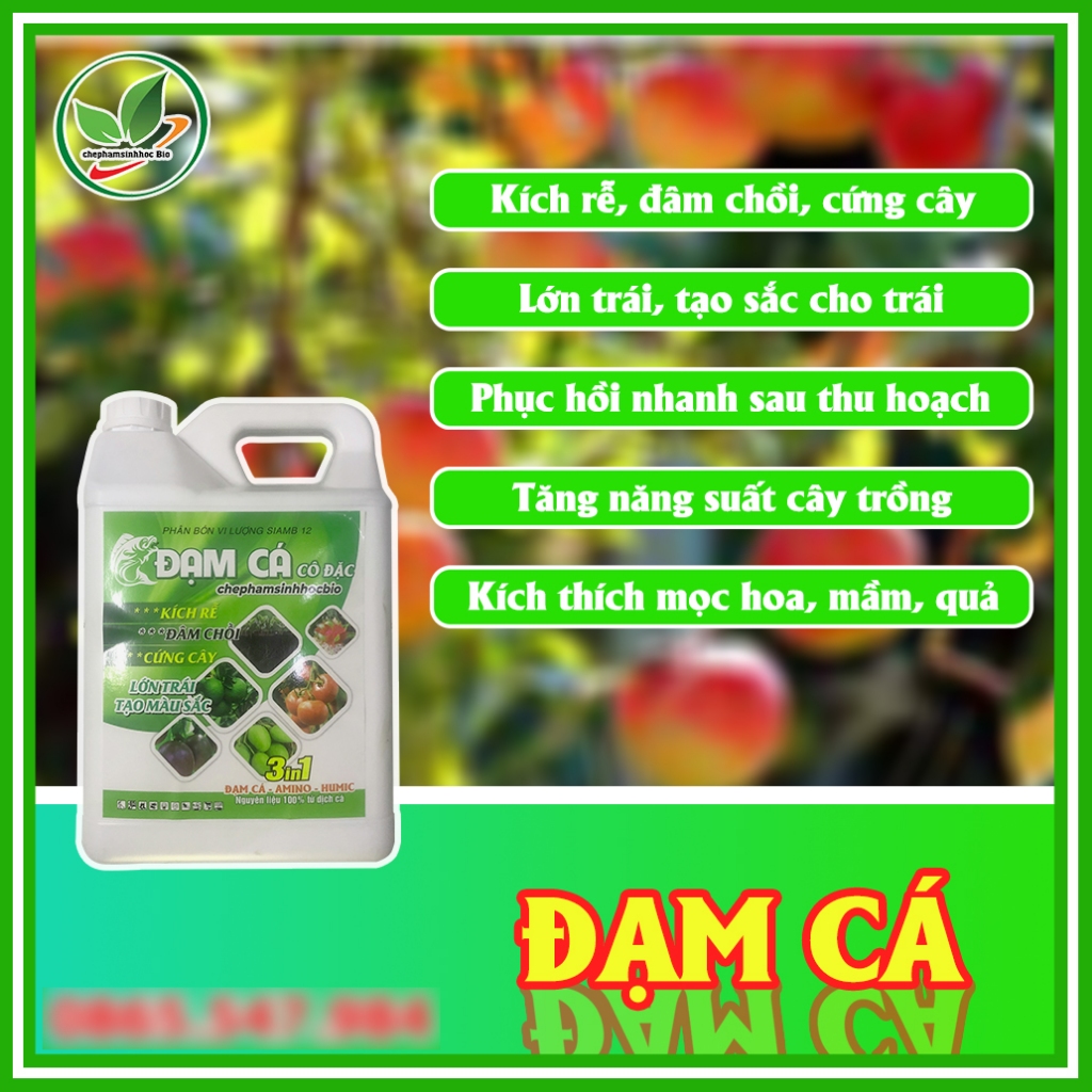 Phân đạm cá đậm đặc hữu cơ sinh học Bio. Đạm cá cô đặc Can 5L