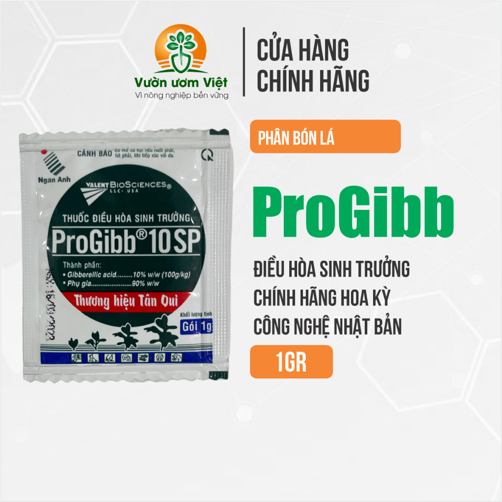Chất kích thích sinh trưởng cây trồng Progibb 10SP - ngâm hạt, kích nảy mầm, vọt đọt, ra rễ - 1gr