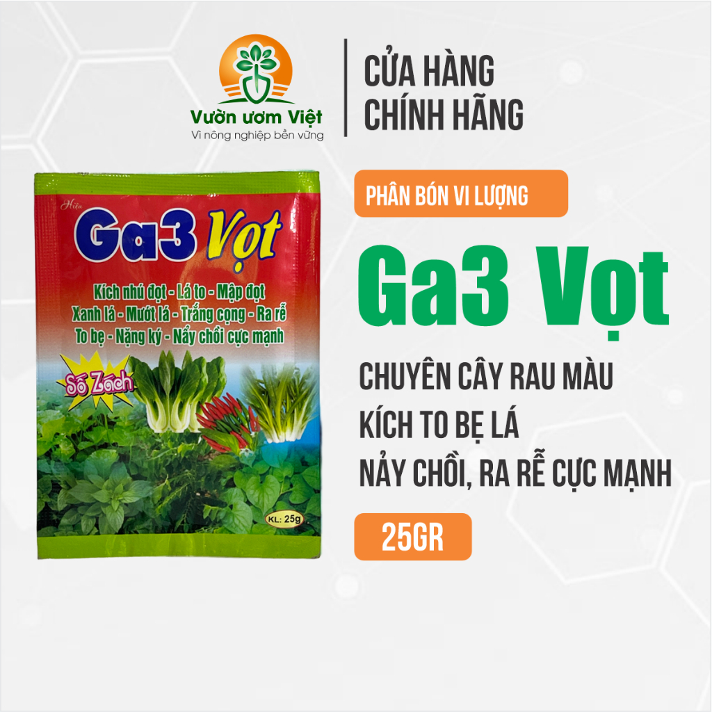 Phân bón lá Ga3 Vọt rước đọt non, kích chèo, phục hồi cây suy, cây bị nghẹn đọt, thiếu sức sống