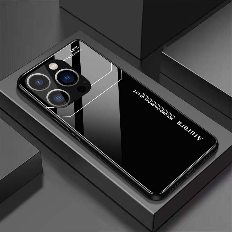 Ốp Lưng IPHONE 16, 16 PLUS, 16 PRO, 16 PROMAX Mặt Lưng Kính Cường Lực Sáng Bóng