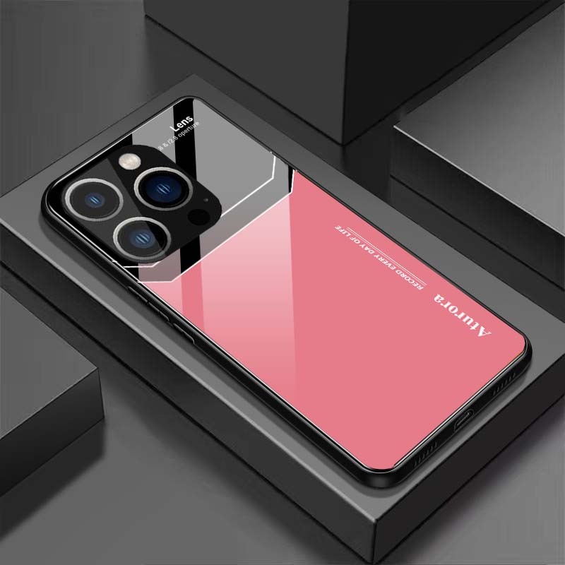 Ốp Lưng IPHONE 16, 16 PLUS, 16 PRO, 16 PROMAX Mặt Lưng Kính Cường Lực Sáng Bóng