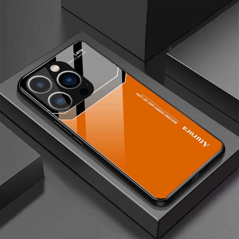Ốp Lưng IPHONE 16, 16 PLUS, 16 PRO, 16 PROMAX Mặt Lưng Kính Cường Lực Sáng Bóng