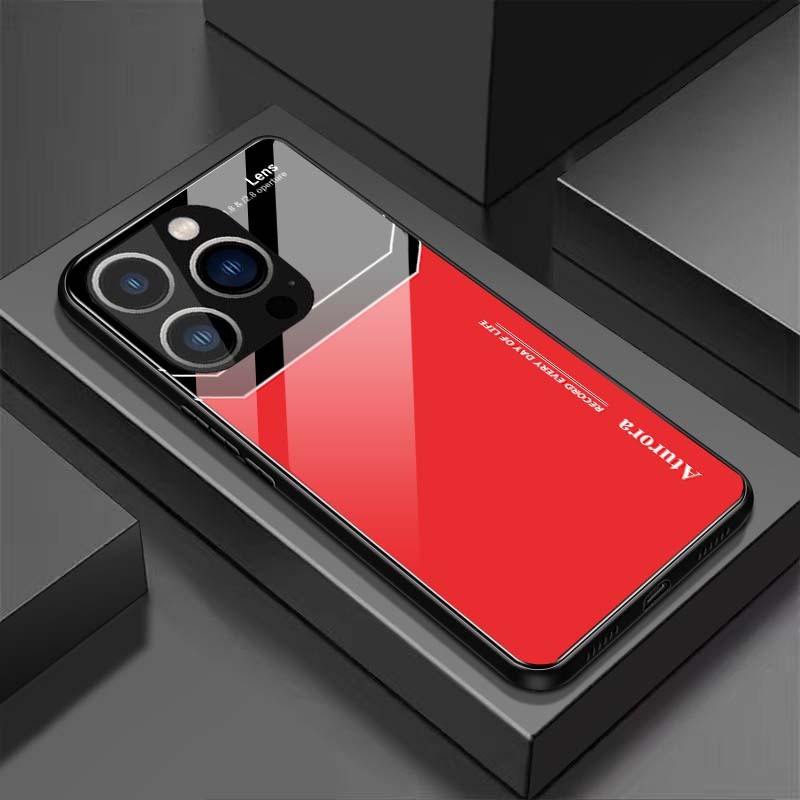 Ốp Lưng IPHONE 16, 16 PLUS, 16 PRO, 16 PROMAX Mặt Lưng Kính Cường Lực Sáng Bóng