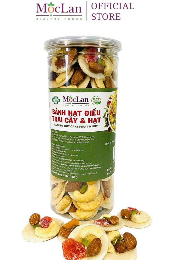Ảnh Bánh đồng tiền mix hạt Mộc Lan - ăn kiêng giảm cân - bánh ngũ cốc dinh dưỡng healthy 250g, 450g 3