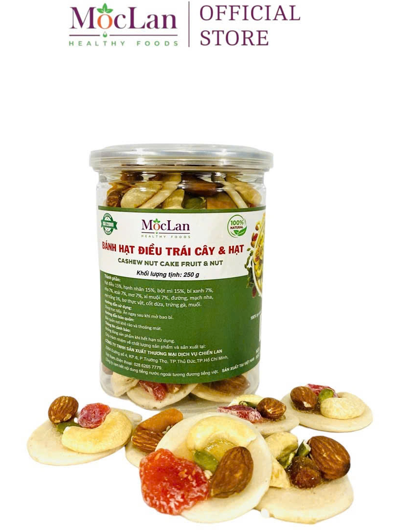 Ảnh Bánh đồng tiền mix hạt Mộc Lan - ăn kiêng giảm cân - bánh ngũ cốc dinh dưỡng healthy 250g, 450g 4