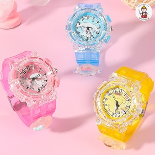Đồng Hồ Đeo Tay Có Đèn Phát Sáng Hình Kuromi / Melody / Cáo Hồng Dễ Thương Hiển Thị Giờ Trang Trí Cho Bé