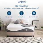 Nệm Foam 3 Lớp 25 cm WOWS Layla - Êm Ái, Nâng Đỡ, Ép Cuộn Tiện Lợi - 1m Đến 2m - Bảo Hành 10 Năm — ảnh 2