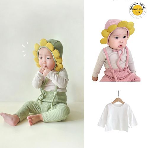 (HÀNG CÓ SẴN) Set QUẦN YẾM HOA cover kèm mũ hàng quảng châu cho em bé Hàn Quốc 4-11kg dễ thương cute Cho Bé ...