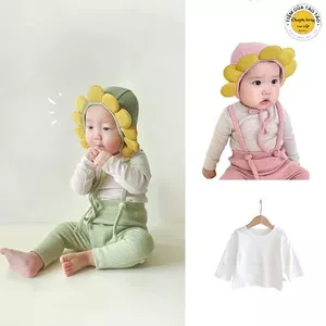 Set QUẦN YẾM HOA cover kèm mũ hàng quảng châu cho em bé Hàn Quốc 4-11kg dễ thương cute Cho Bé ...