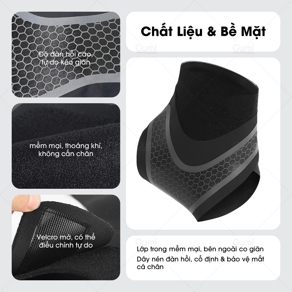 Băng Quấn Cổ Chân Aolikes 7130 - Đai Hỗ Trợ Mắt Cá Chân Tập Gym, Thể Thao, Đạp Xe, Chạy Bộ - AL7130