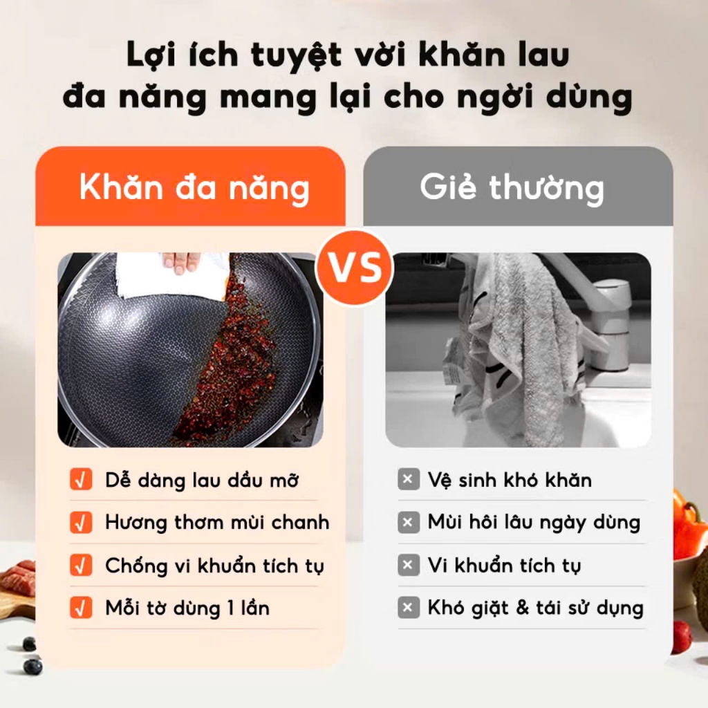 Khăn Tiêu Chuẩn - khăn lau bếp đa năng