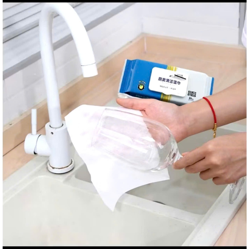 Khăn giấy ướt lau bếp 80 tờ đa năng mềm mại, thân thiện, an toàn với da,  KHĂN LAU BẾP ĐA NĂNG SIÊU SẠCH - KHANLAU874