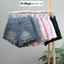 Quần short jean nữ lưng cao lai bèo dễ thương, chất denin không giãn Anngo - AT483