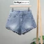 Quần short jean nữ lưng cao lai bèo dễ thương, chất denin không giãn Anngo - AT483