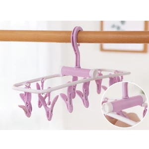 Móc chùm vuông 12 khớp gấp gọn phơi đồ trẻ em, tất, tả, khăn Xô cho trẻ sơ sinh.