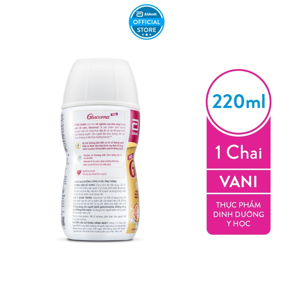 Ảnh Thùng 30 Sữa nước dành cho người bị tiểu đường Glucerna Abbott 220ml/chai 1
