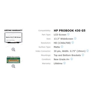 Thay màn hình laptop tương thích HP  Probook 430 G5 LP133WF2 SP l6 - LCD 13.3" 30 pin HD FHD