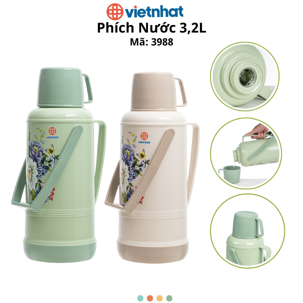 Phích Nước Nóng Dung Tích 3,2L Chính Hãng Việt Nhật (mã 3988)