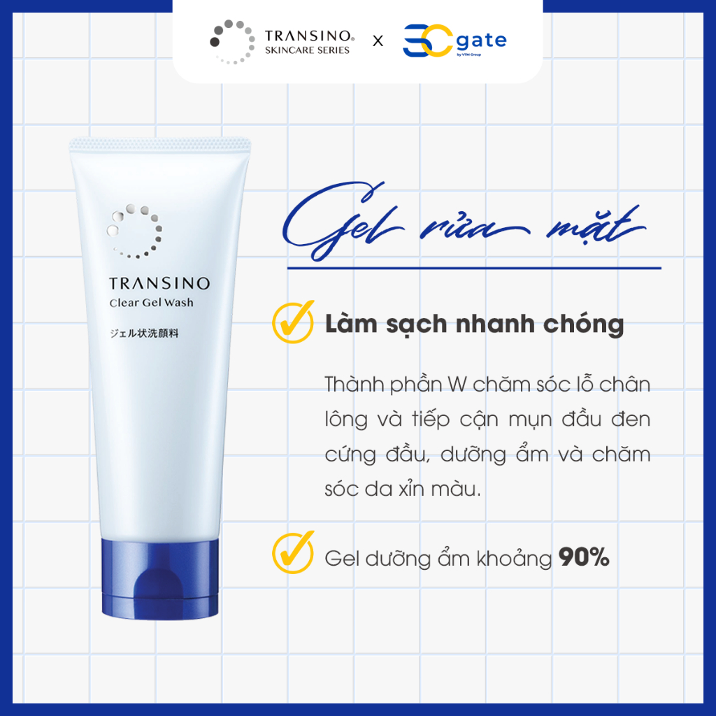 Ảnh GEL RỬA MẶT - TRANSINO Clear Gel Wash 110g 2