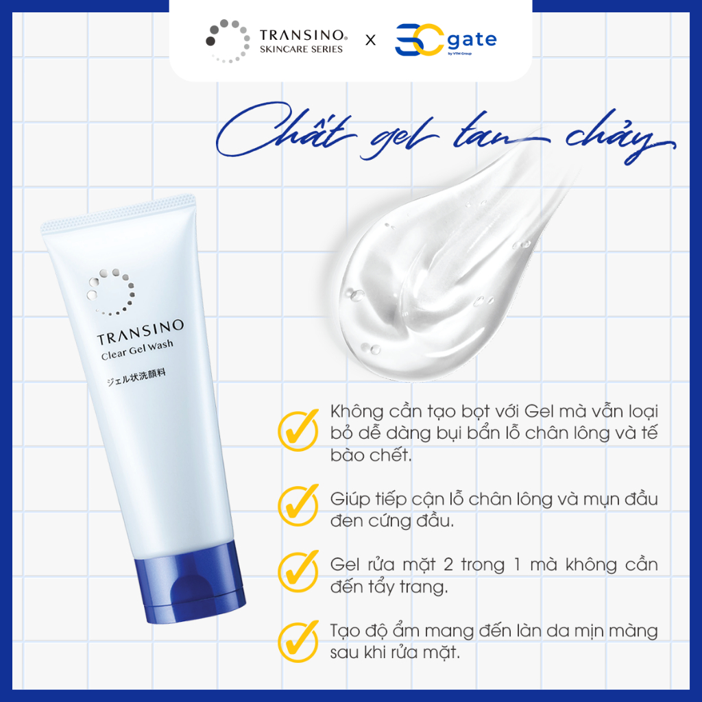 Ảnh GEL RỬA MẶT - TRANSINO Clear Gel Wash 110g 4