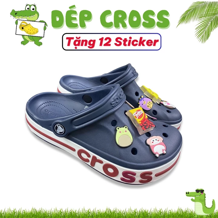 Dép Cross Baya Sục Cross Thời Trang, Dép Bánh Mì Sục Bít Đầu Cá Tính Chống Trơn Trượt