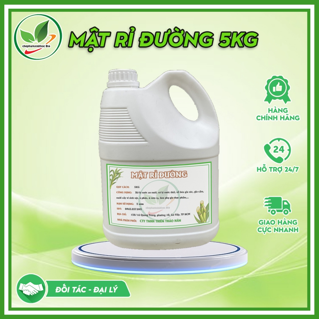 MẬT RỈ ĐƯỜNG BIO LOẠI 1. Đậm Đặc màu nâu cánh gián, có mùi thơm nhẹ Can 5kg