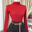 Áo len thun tăm dáng ôm cổ 3 phân, áo nữ cao cổ dài tay trơn basic A985 KYMIE