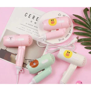 Máy sấy tóc siêu cute vịt, thỏ gấp gọn bỏ túi mang đi du lịch
