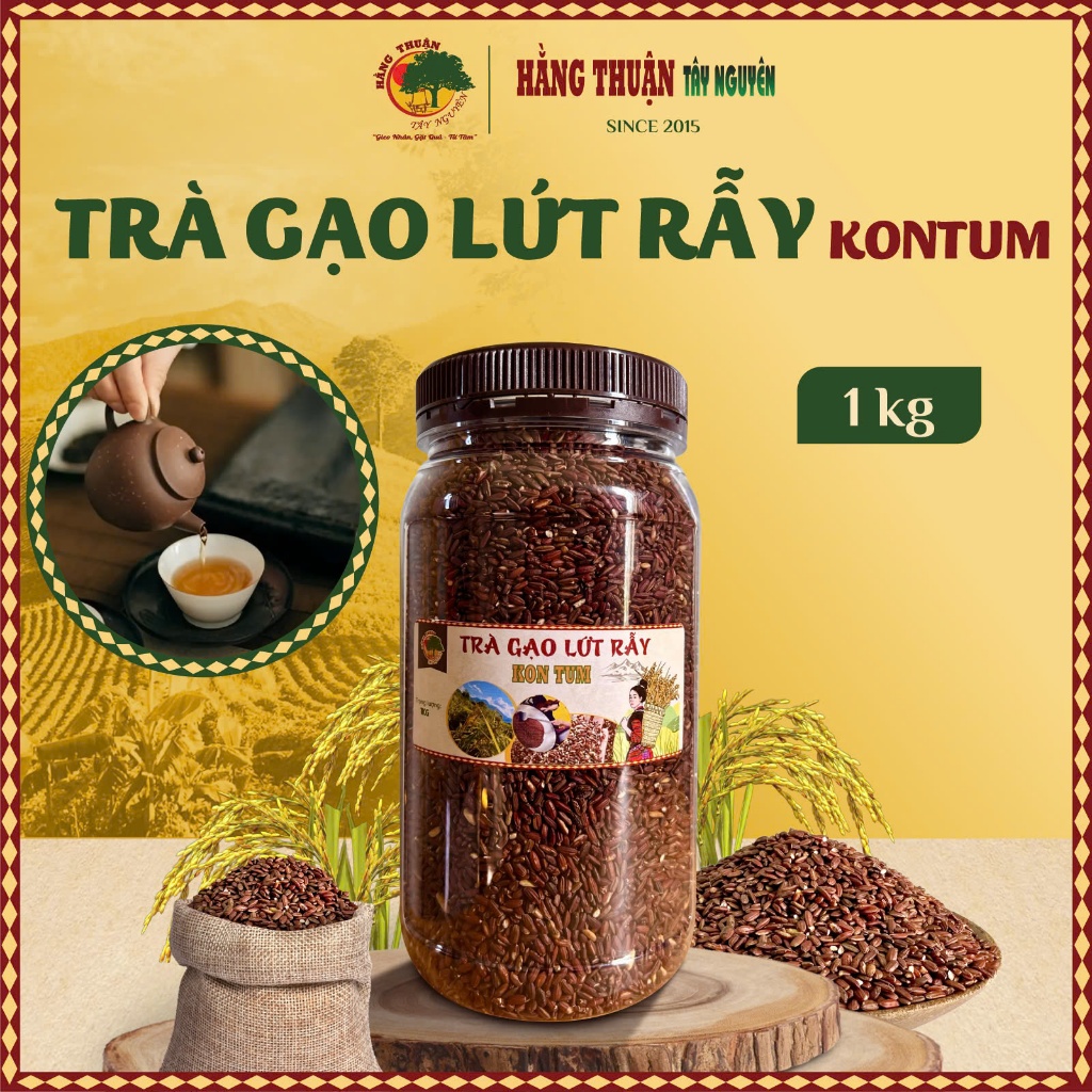 Trà Gạo Lứt Rẫy Đậu Đen Xanh Lòng Hằng Thuận Tây Nguyên, Lợi Mát Sữa, Thanh Nhiệt