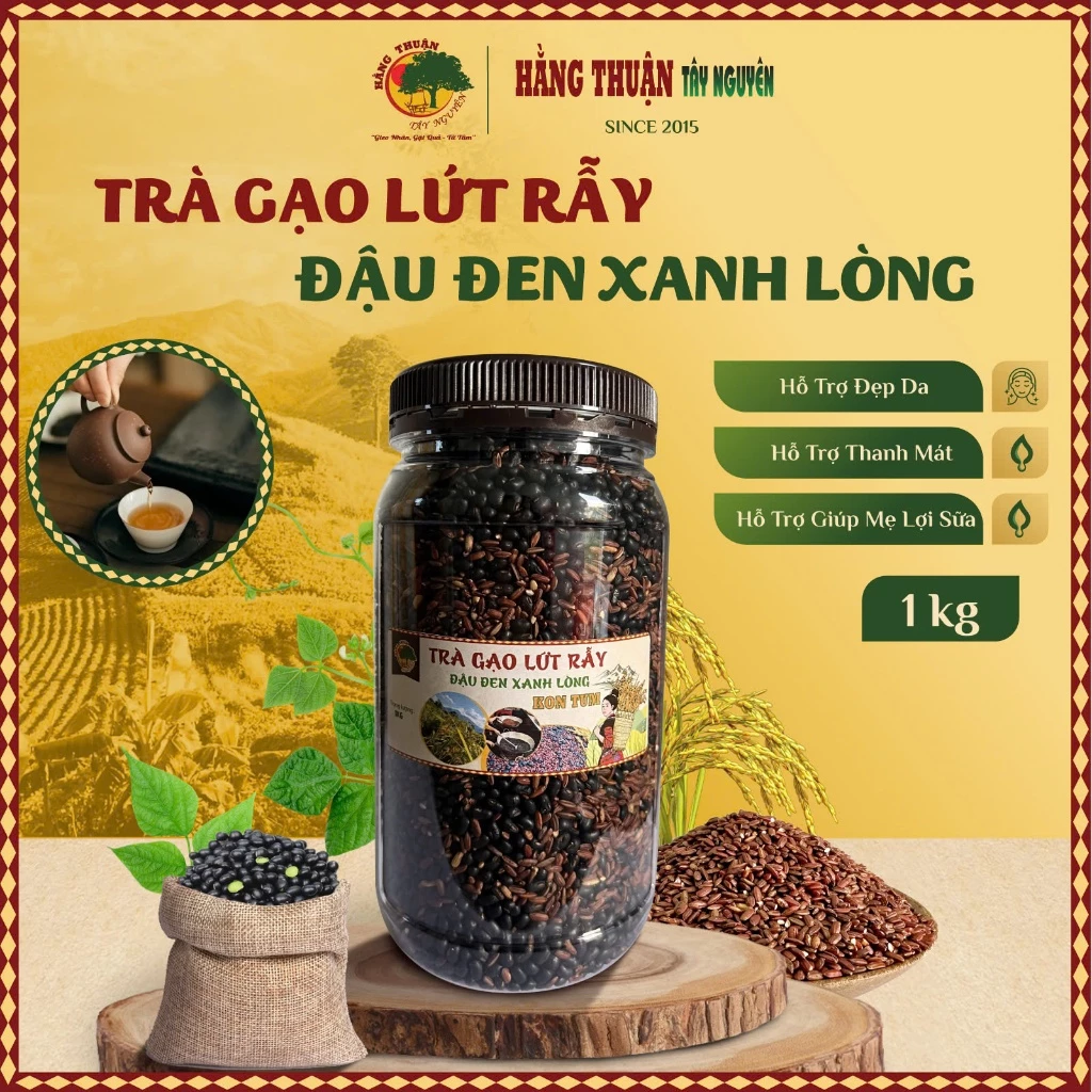Bột Gạo Lứt Mè Đen, Ngũ Cốc Hằng Thuận Tây Nguyên, Thực Phẩm Lành Mạnh, Food