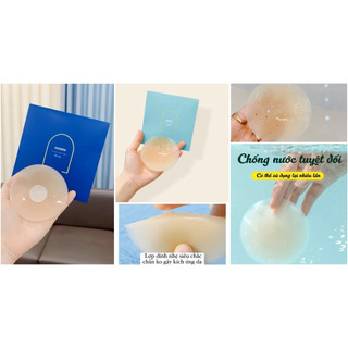 2 Miếng (1 Đôi) Dán Ti Silicon Siêu Mềm Chống Đọng Mồ Hôi Tái Sử Dụng