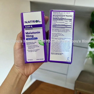 Viên Uống Hỗ Trợ Giấc Ngủ Natrol Melatonin Advanced Sleep 10mg (60 Viên/Lọ)