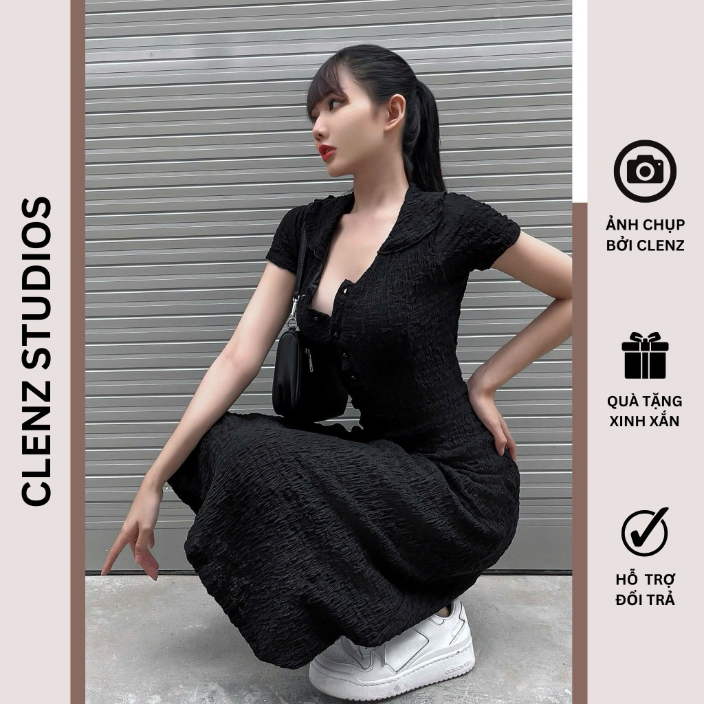 [ Clenz - Váy thiết kế cao cấp ] Đầm thun body dáng dài D05 | Shopee ...