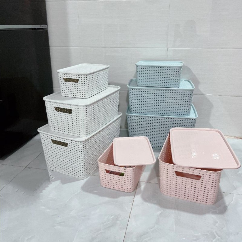 Rổ Đựng Đồ Có Nắp 3 Size Chính Hãng Việt Nhật