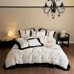 Bộ chăn ga nỉ lông thỏ minmin cao cấp,hàng thiết kế họa tiết thêu dày dặn , mềm mịn bao chuẩn 1 CB2 — ảnh 2