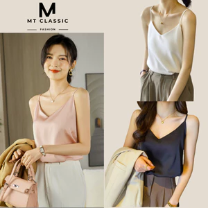 Áo 2 dây cao cấp, áo vải lụa latin cao cấp mặc kèm blazer, chất vải mềm mịn, không nhăn - MT CLASSIC
