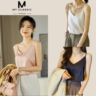 ( HỎA TỐC HCM) Áo 2 dây cao cấp, áo vải lụa latin cao cấp mặc kèm blazer, chất vải mềm mịn, không nhăn - MT CLASSIC