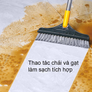 Chổi Cọ Nhà Vệ Sinh 2in1 Thông Minh, Cây Chà Sàn Đầu Tam Giác Gạt Nước Siêu Sạch, Xoay 120 Độ C3