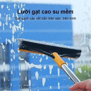 Chổi Cọ Nhà Vệ Sinh 2in1 Thông Minh, Cây Chà Sàn Đầu Tam Giác Gạt Nước Siêu Sạch, Xoay 120 Độ C3
