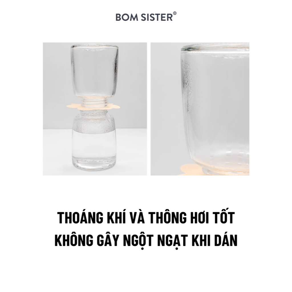 Ảnh 5 cặp dán nhũ vải trơn hình hoa BOM SISTER D012 1