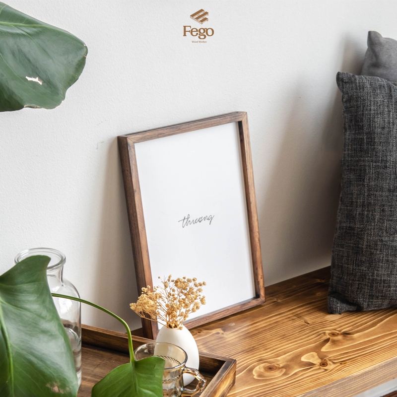 Ảnh Khung ảnh treo tường 2 mặt FEGO A3, A4, A5 gỗ thông (kèm 2 mặt mica trong) trang trí làm đồ handmade 2