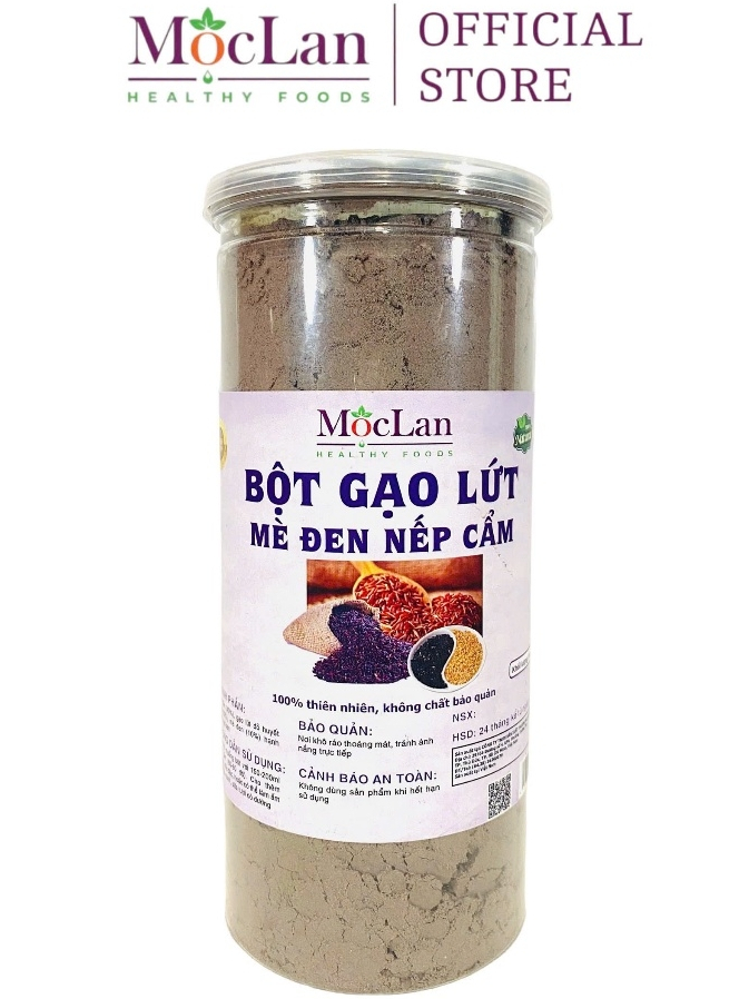Ảnh Bột gạo lứt mè đen nếp cẩm Mộc Lan, thực phẩm giảm cân bổ sung dinh dưỡng - 250g, 500g 1