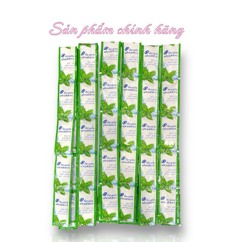 Combo 5 dây Dầu gội sạch gàu Head & Shoulders bạc hà mát lạnh.