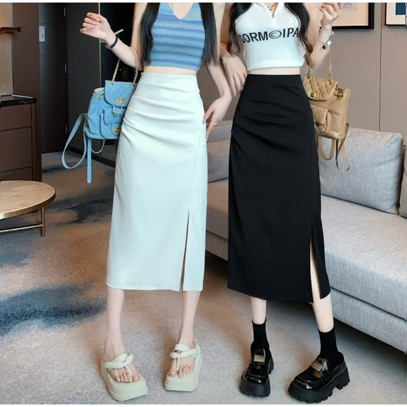 Chân Váy Công Sở Dáng Dài Sẻ Tà Nhúng Hông – Tôn Dáng, Trẻ Trung, Thanh Lịch, Dễ Phối Đồ Đi Làm, Dự Tiệc, Cafe, Hẹn Hò