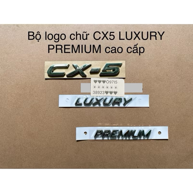 LOGO CHỮ CX5 LUXURY PREMIUM CAO CẤP DÁN XE MAZDA CX5 2018-2022 | Shopee ...