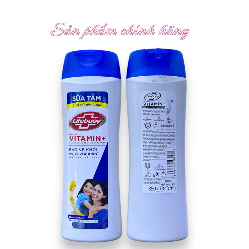 Sữa tắm Lifebouy Chăm Sóc Da 350g (mẫu mới) chính hãng