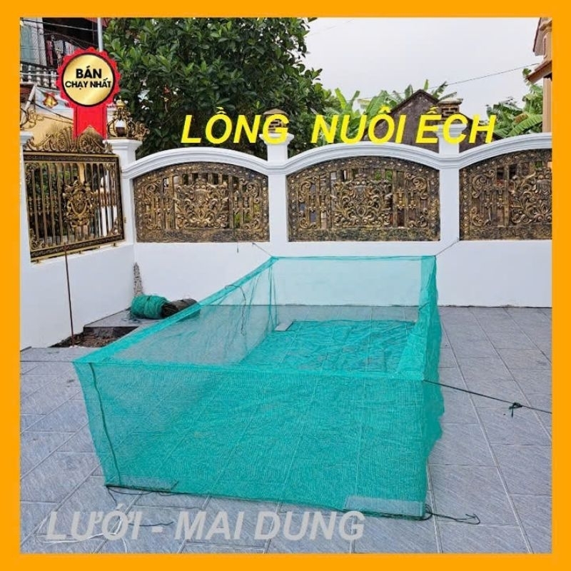 tráng lưới nuôi ếch,cá, ốc, bền chắc chắn máy 2 đường chỉ, có vành miệng chống bò