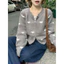 M.H STYLE ORDER Hàn Quốc màu tương phản tình yêu ấm áp áo len dệt kim cardigan nữ mùa thu và mùa đông mới đơn giản